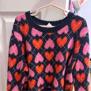 Fiorucci Pink and Orange Heart Sweater
